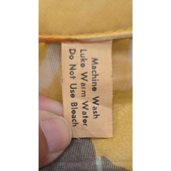 70s VTG Yellow Floral Maxi Dress + Sheer Coat Set Boho Cottagecore Festival Gown - Picture 12 of 15